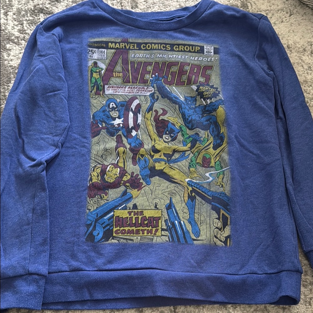 Women’s Marvel Heroes Blue Avengers Sweater - Large